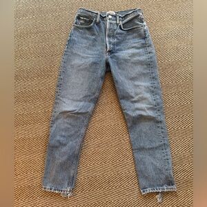 Agolde Riley High-Rise Straight Crop in Emulsion Size 26